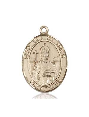 St. Leo the Great Medal<br/>7120 Oval, 14kt Gold