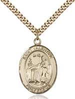St. Valentine of Rome Medal<br/>7121 Oval, Gold Filled
