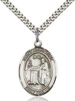 St. Valentine of Rome Medal<br/>7121 Oval, Sterling Silver