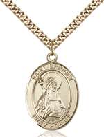 St. Bridget of Sweden Medal<br/>7122 Oval, Gold Filled