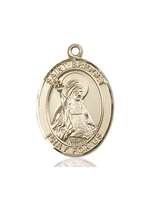 St. Bridget of Sweden Medal<br/>7122 Oval, 14kt Gold