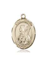 St. Brigid of Ireland Medal<br/>7123 Oval, 14kt Gold