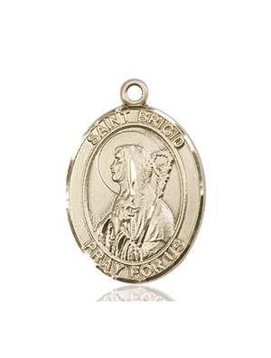 St. Brigid of Ireland Medal<br/>7123 Oval, 14kt Gold