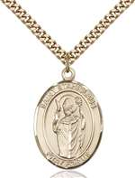 St. Stanislaus Medal<br/>7124 Oval, Gold Filled