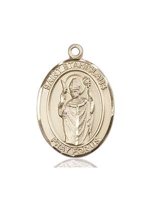 St. Stanislaus Medal<br/>7124 Oval, 14kt Gold