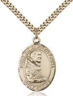 St. Pio of Pietrelcina Medal<br/>7125 Oval, Gold Filled