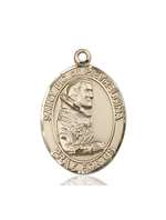 St. Pio of Pietrelcina Medal<br/>7125 Oval, 14kt Gold