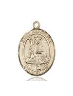 St. Walburga Medal<br/>7126 Oval, 14kt Gold