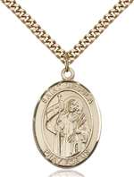 St. Ursula Medal<br/>7127 Oval, Gold Filled
