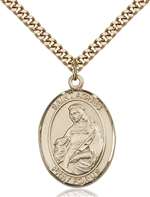 St. Agnes of Rome Medal<br/>7128 Oval, Gold Filled