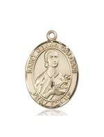 St. Gemma Galgani Medal<br/>7130 Oval, 14kt Gold