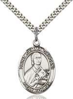 St. Gemma Galgani Medal<br/>7130 Oval, Sterling Silver