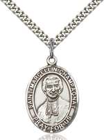 St. Marcellin Champagnat Medal<br/>7131 Oval, Sterling Silver