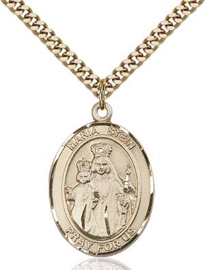 Maria Stein Medal<br/>7133 Oval, Gold Filled