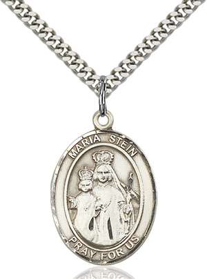 Maria Stein Medal<br/>7133 Oval, Sterling Silver