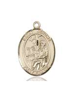 St. Jerome Medal<br/>7135 Oval, 14kt Gold
