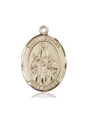 St. Sophia Medal<br/>7136 Oval, 14kt Gold
