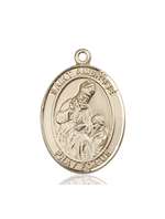 St. Ambrose Medal<br/>7137 Oval, 14kt Gold
