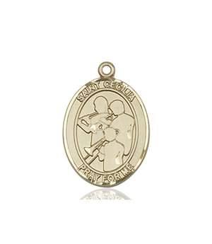 St. Cecilia / Marching Band Medal<br/>7179 Oval, 14kt Gold