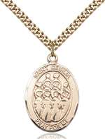 St. Cecilia / Choir Medal<br/>7180 Oval, Gold Filled