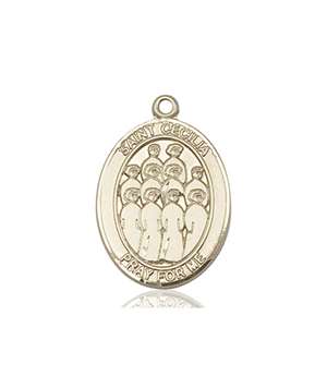 St. Cecilia / Choir Medal<br/>7180 Oval, 14kt Gold