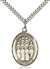 St. Cecilia / Choir Medal<br/>7180 Oval, Sterling Silver