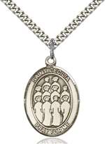 St. Cecilia / Choir Medal<br/>7180 Oval, Sterling Silver