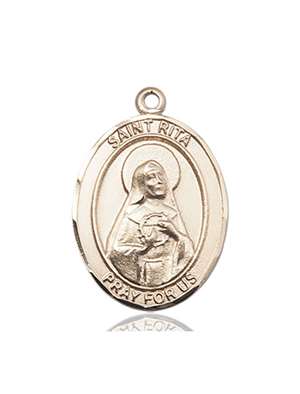 St. Rita / Baseball Medal<br/>7181 Oval, 14kt Gold