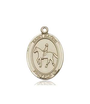 St. Kateri / Equestrian Medal<br/>7182 Oval, 14kt Gold