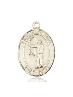 St. Sebastian / Archery Medal<br/>7189 Oval, 14kt Gold