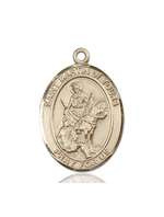 St. Martin of Tours Medal<br/>7200 Oval, 14kt Gold