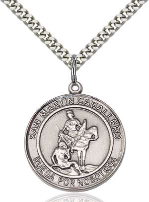 San Martin Caballero Medal<br/>7200 Spanish, Round, Sterling Silver
