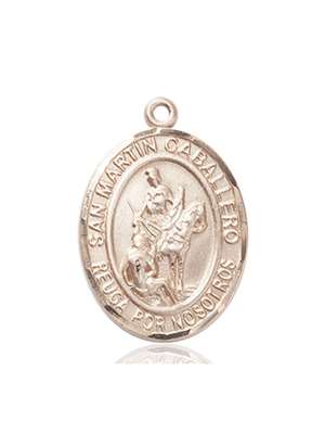 San Martin Caballero Medal<br/>7200 Spanish, Oval, 14kt Gold