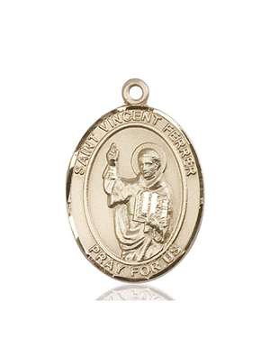 St. Vincent Ferrer Medal<br/>7201 Oval, 14kt Gold