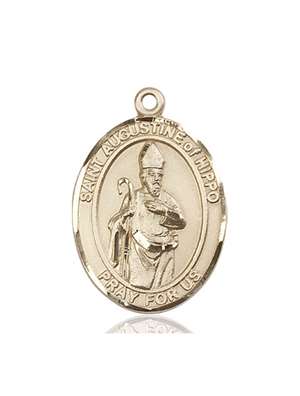 St. Augustine of Hippo Medal<br/>7202 Oval, 14kt Gold