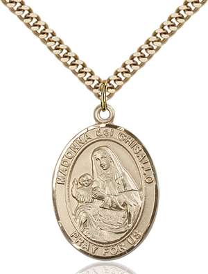 St. Madonna Del Ghisallo Medal<br/>7203 Oval, Gold Filled