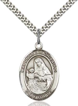 St. Madonna Del Ghisallo Medal<br/>7203 Oval, Sterling Silver
