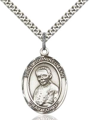St. John Neumann Medal<br/>7204 Oval, Sterling Silver