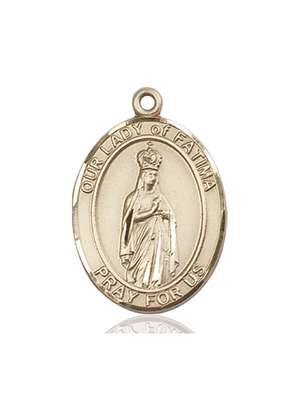 Our Lady of Fatima Medal<br/>7205 Oval, 14kt Gold