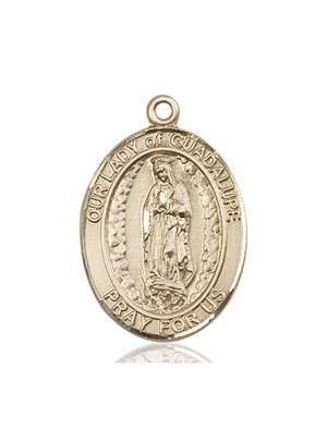 Our Lady of Guadalupe Medal<br/>7206 Oval, 14kt Gold