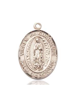 Virgen de Guadalupe Medal<br/>7206 Spanish, Oval, 14kt Gold
