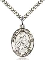 St. Maria Goretti Medal<br/>7208 Oval, Sterling Silver