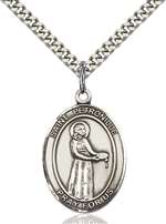 St. Petronille Medal<br/>7209 Oval, Sterling Silver