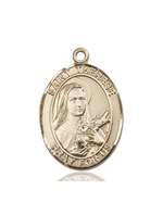 St. Therese of Lisieux Medal<br/>7210 Oval, 14kt Gold