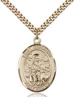 St. Germaine Cousin Medal<br/>7211 Oval, Gold Filled