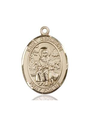 St. Germaine Cousin Medal<br/>7211 Oval, 14kt Gold