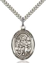 St. Germaine Cousin Medal<br/>7211 Oval, Sterling Silver