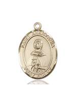 St. Anastasia Medal<br/>7213 Oval, 14kt Gold
