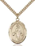 St. Nino de Atocha Medal<br/>7214 Oval, Gold Filled