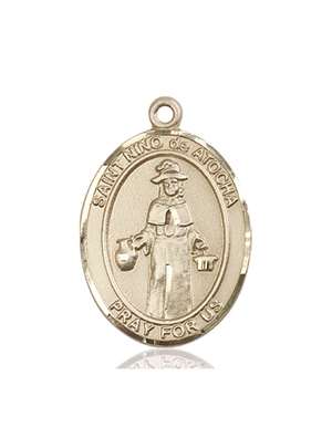 St. Nino de Atocha Medal<br/>7214 Oval, 14kt Gold